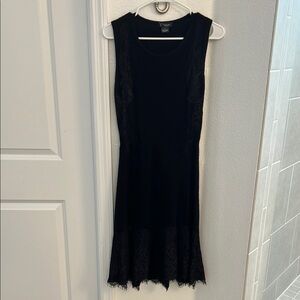 Medium Bloomingdale’s Cashmere & lace Elegant Black Dress